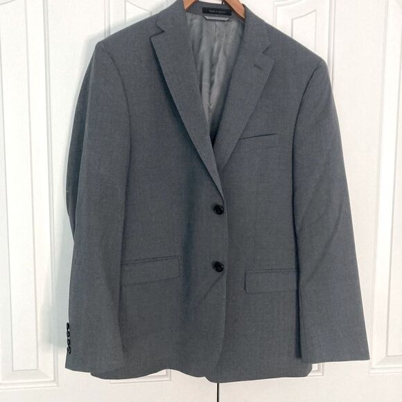 LAUREN Ralph Lauren Black Label 100% Wool Light Grey Two Button Sport Coat 42R - Picture 1 of 7